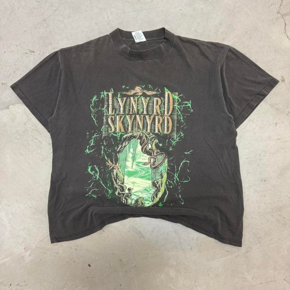 Vintage 1990s Faded Lynyrd Skynyrd World Tour Band Tee
